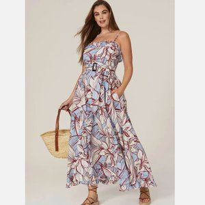 Nicholas Julie Dress - - Mocha Etched Floral